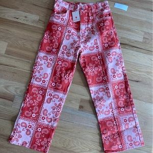 NWT | Lisa Says Gah | Robyn Jean | Bandana Print | Red/Pink | 32